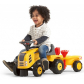 Продукт Falk Komatsu - Бебешки трактор с ремарке , гребло и лопатка – жълт - 5 - BG Hlapeta